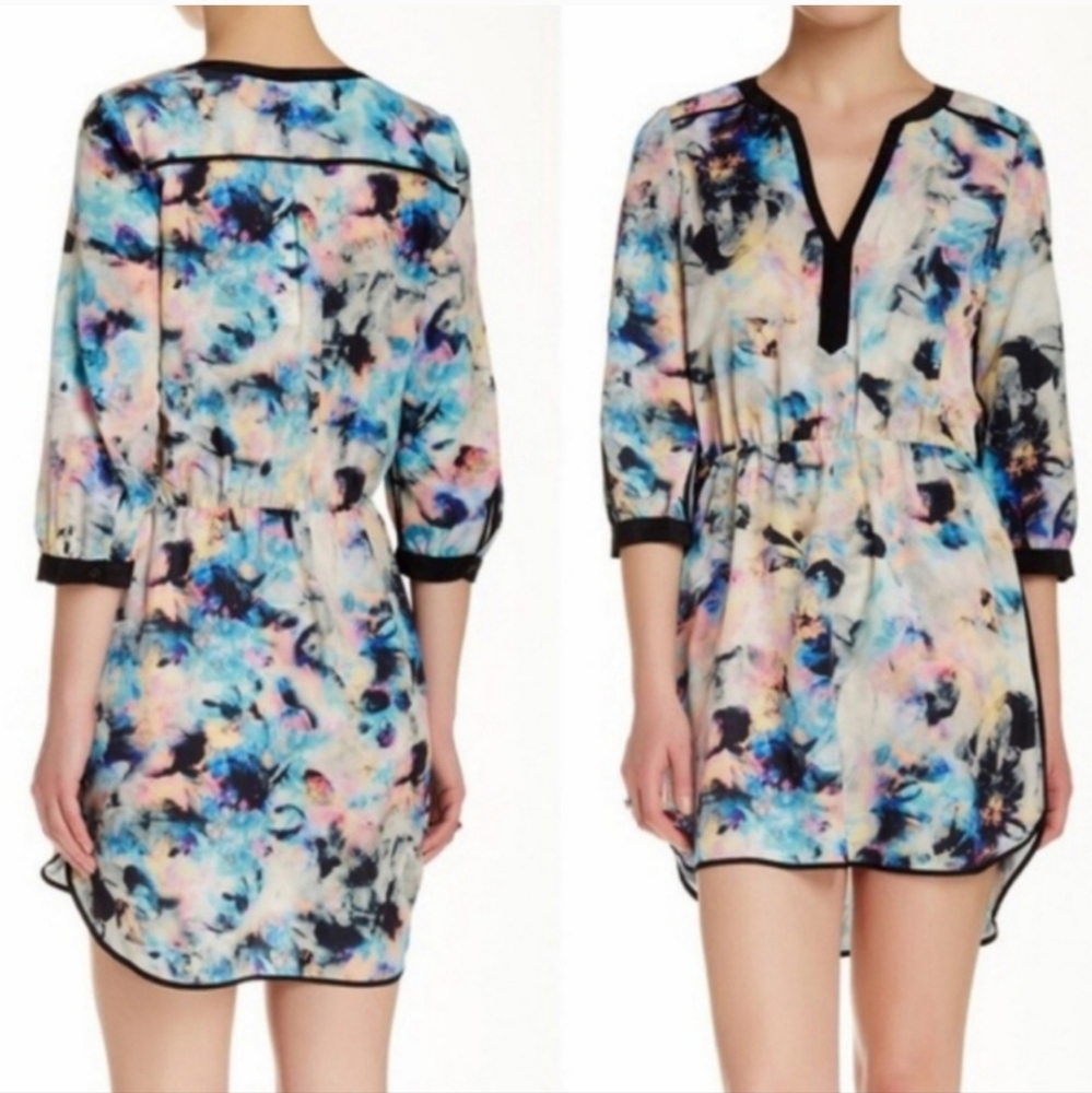 Parker multicolored dress 3/4 sleaves new without tags size m